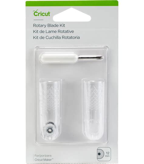 Cricut Maker Rotary Blade Replacement Kit; Kit includes: one protective cap with rotary blade, washer, nut (preinstalled); protective cap; small screwdriver; blade changing instructions; Cuts soft, flexible materials, such as silk,denim, cotton, burlap, and canvas; Use with Cricut Maker™ smart cutting machines only (will not work with Explore family or other machines.)